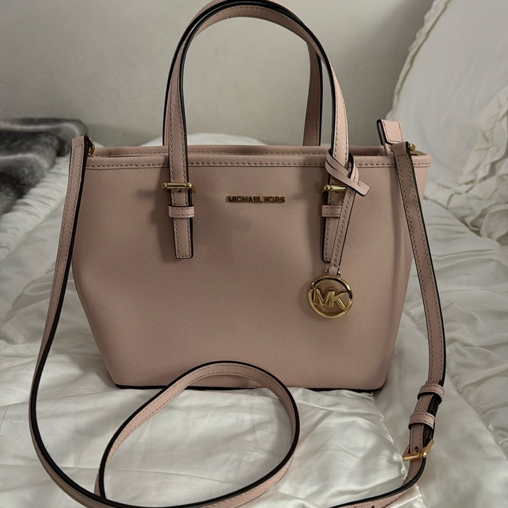 Michael Kors Jet Set Travel Extra-Small Saffiano Leather Top-Zip Tote Bag
